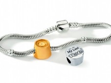United Kingdom : Silver Mini Rolo Charm with Charm Bracelet Ireland, UK