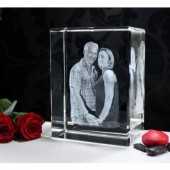 Adoquín de cristal 3D 130x100x90mm - 1 a 6 personas + columna de luz