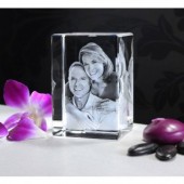 Adoquín de cristal 3D 130x100x90mm - 1 a 6 personas + columna de luz